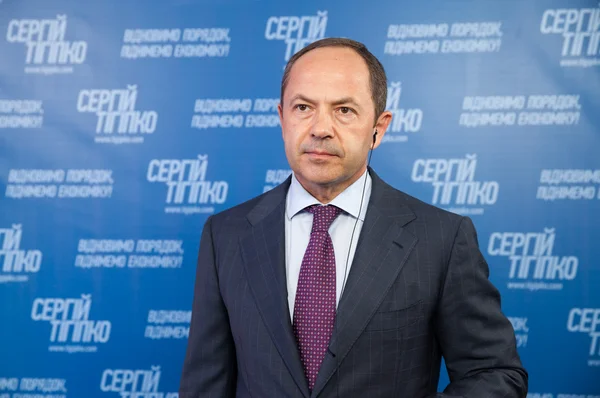 Sergey Tigipko numa conferência de imprensa dedicada à presidência — Fotografia de Stock