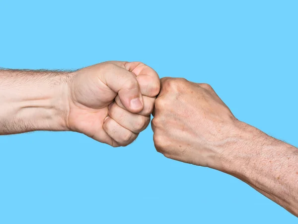 Two men bumping fists — Stock Photo, Image