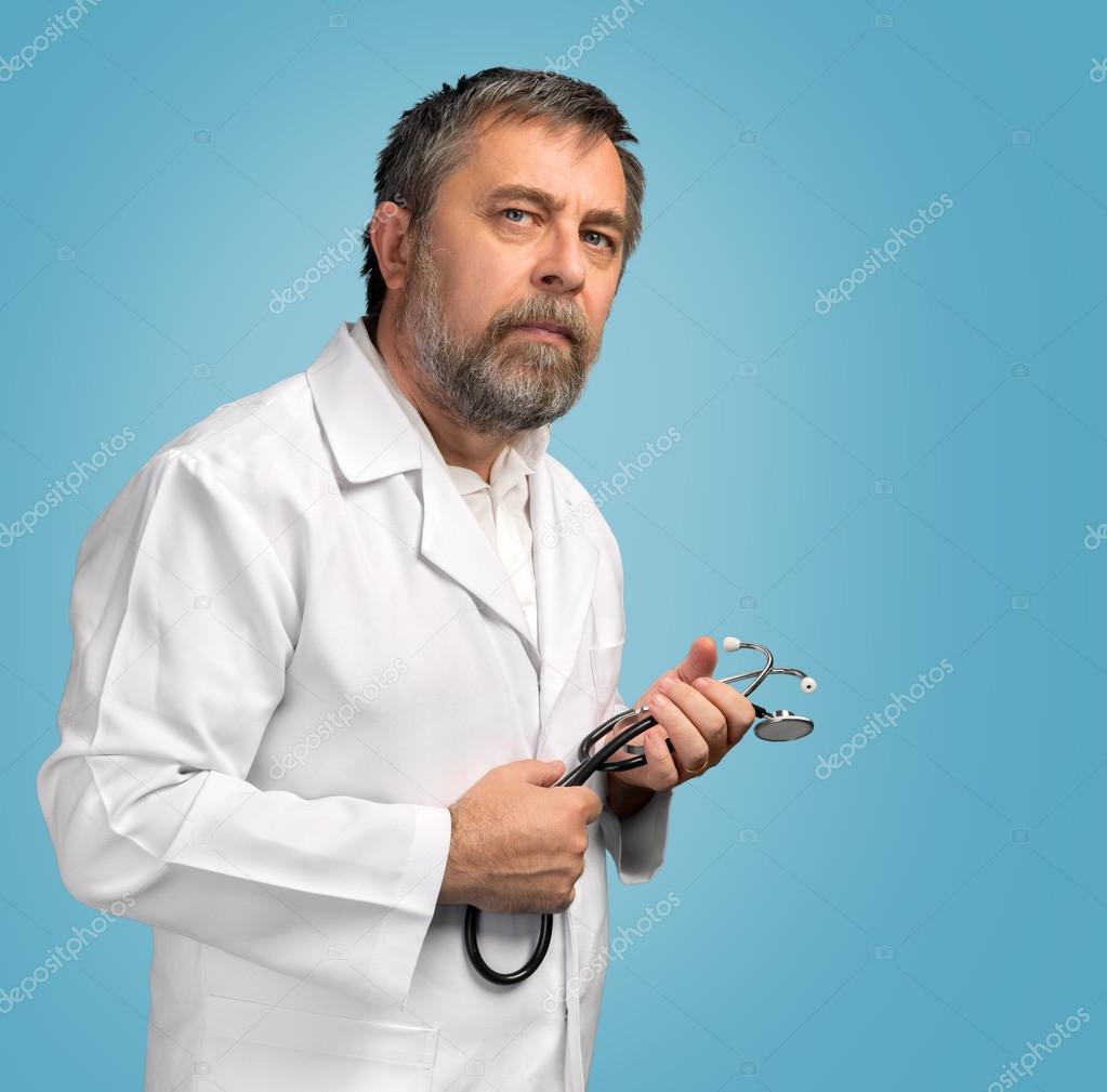 doctor in a white coat