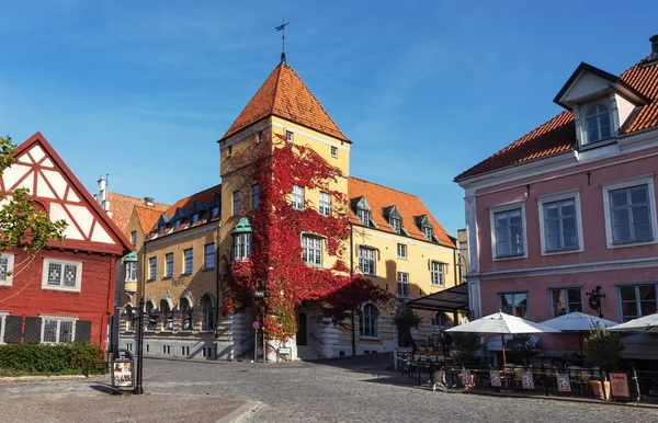 Visby Gotland Sweden Oct 2021 Autumn Main Square Visby Center — Stock Photo, Image