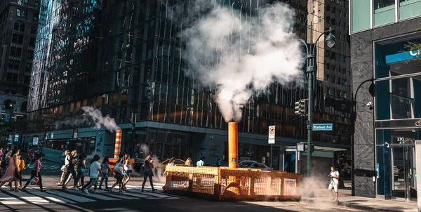 Νεα Υορκη Ηπα Σεπ 2017 Manhattan Street Scene Διασταύρωση Madison — Φωτογραφία Αρχείου