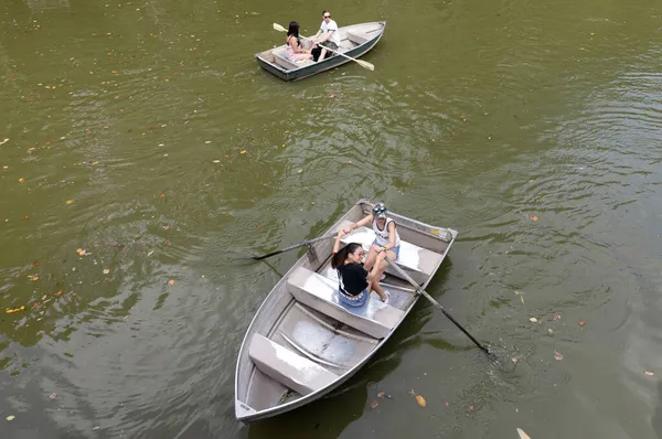 New York Usa Sep 2017 Boats Lake Central Park Nyc — Stock Photo, Image