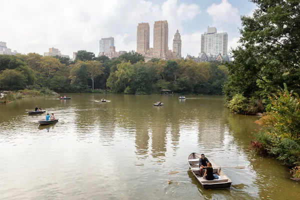 New York Usa Sep 2017 Boats Lake Central Park Nyc — Stock Photo, Image