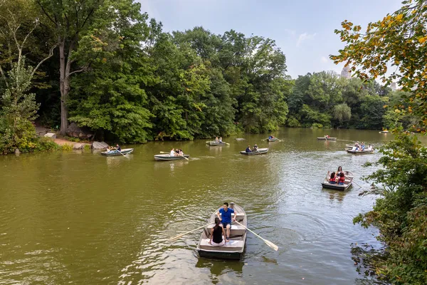 New York Usa Sep 2017 Boats Lake Central Park Nyc — Stock Photo, Image