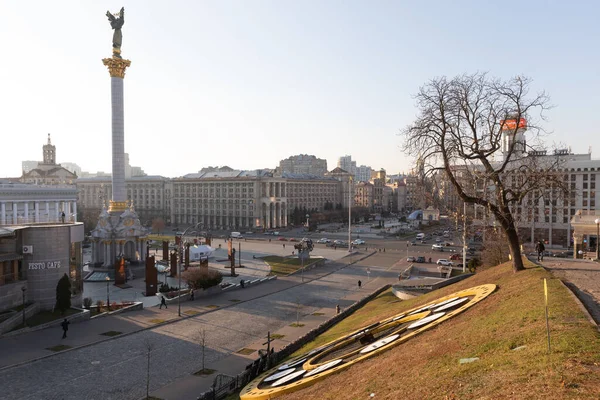 Kyiv Ukraine Novembre 2021 Place Indépendance Kiev Vue Sur Partie — Photo