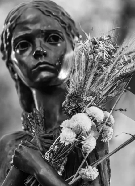 Kyiv Ukraine 2021年11月27日 Holodomor受害者纪念碑 1923 1933年乌克兰饥荒 种族灭绝受害者追悼会 — 图库照片