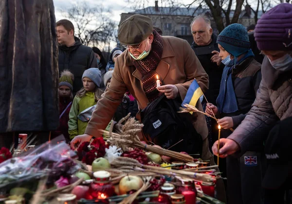 Kiew Ukraine November 2021 Gedenkfeier Für Die Opfer Des Hungergenozids — Stockfoto