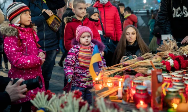 Киев Украина Ноября 2021 Года Церемония Поминовения Жертв Голода Геноцида — стоковое фото