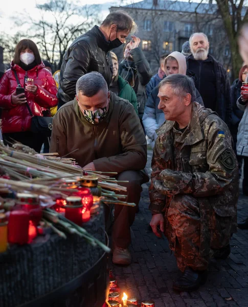 Quiiv Ucrânia Novembro 2021 Cerimônia Comemoração Das Vítimas Genocídio Fome — Fotografia de Stock