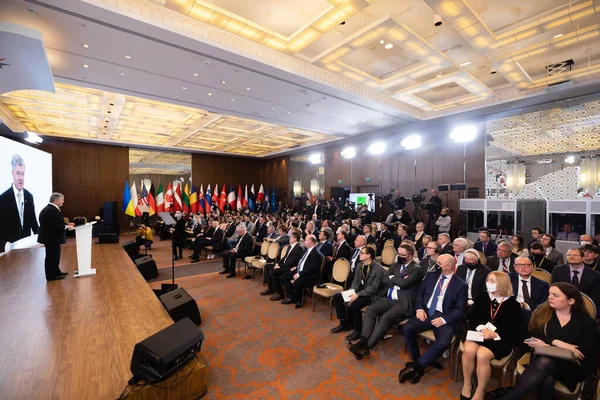 Kyiv Ukraine Listopada 2021 Kijowskie Forum Bezpieczeństwa Główne Międzynarodowe Forum — Zdjęcie stockowe