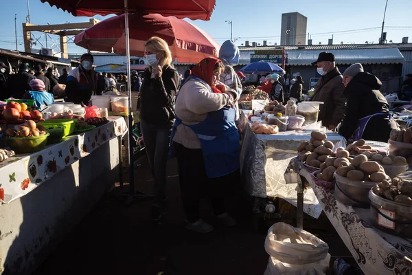 Kyiv Ucraina Ottobre 2021 Ultimo Giorno Del Bazar Demeevskij Kiev — Foto Stock