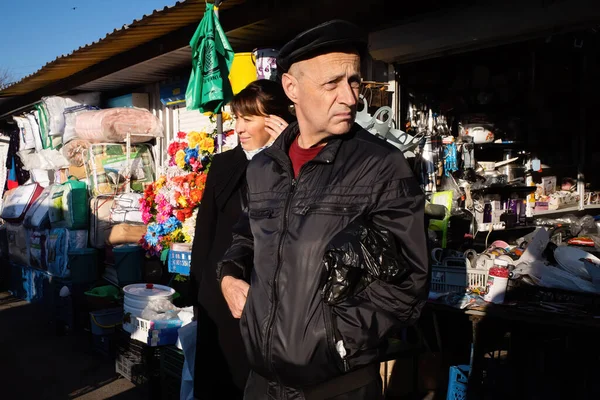 Kyiv Ukraine Października 2021 Ostatni Dzień Demejewskiego Bazaru Kijowie Przed — Zdjęcie stockowe