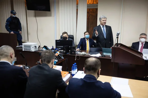 Kyiv Ucrania Enero 2022 Presidente Ucrania Petro Poroshenko Corte Pechersky — Foto de Stock