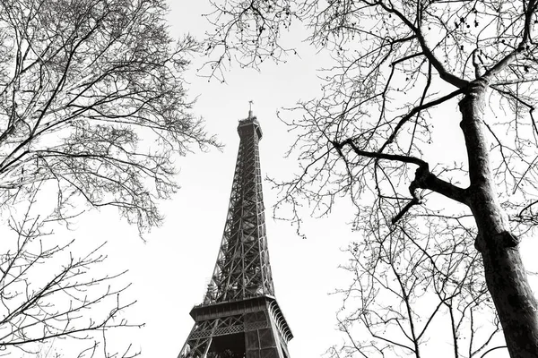 Tour Eiffel Paris Par Une Journée Ensoleillée Hiver Tour Eiffel — Photo