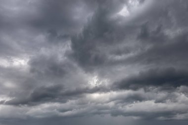 Dramatik Bulut Bölgesi. Koyu gri bulutlar. Fırtına bulutları arkaplan