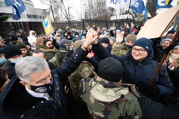 Kyiv Ukraine Janeiro 2022 Quinto Presidente Ucrânia Petro Poroshenko Tribunal — Fotografia de Stock