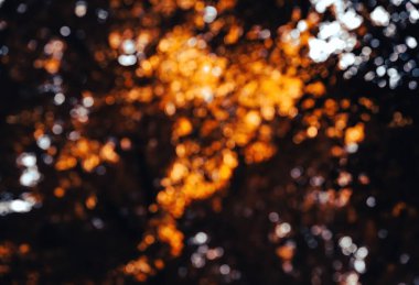 Kırmızı tonda soyut odaklanmış bokeh arkaplanı. Doğa soyut arkaplan.