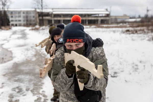 Kyiv Ukraina Februari 2022 Territoriella Försvarsövningar Mitt Hotet Rysk Militär — Stockfoto