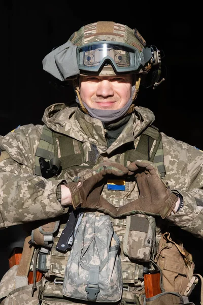 Kyiv Ukraine Février 2022 Guerre Russie Contre Ukraine Combattants Bataillon — Photo
