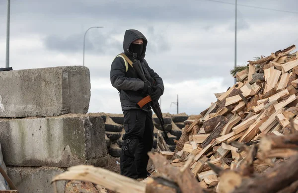 Kiew Ukraine Mar 2022 Krieg Der Ukraine Territoriale Verteidigung Einem — Stockfoto