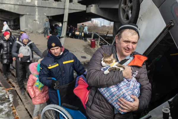 Irpin Ukraine Mar 2022 Krieg Der Ukraine Tausende Bewohner Von — Stockfoto