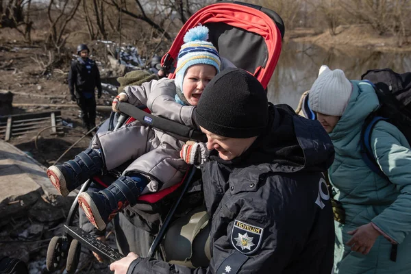 Irpin Ukraine Mar 2022 Krieg Der Ukraine Tausende Bewohner Von — Stockfoto