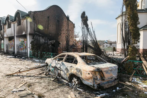 Irpin Ukraine Mar 2022 War Ukraine Chaos Devastation Outskirts Irpin — Stock Photo, Image