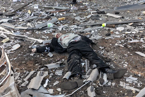 Kyiv Ukraine Maart 2022 Oorlog Van Rusland Tegen Oekraïne Gesneuvelde — Stockfoto