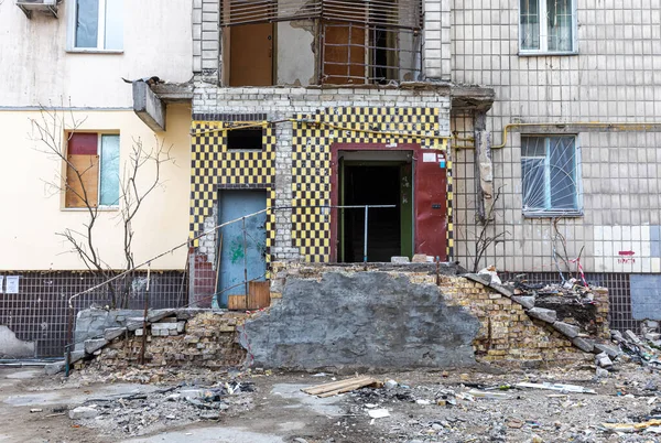 Kyiv Ukraine Mar 2022 Ukrayna Savaşı Rus Roketinin Kyiv Yaptığı — Stok fotoğraf