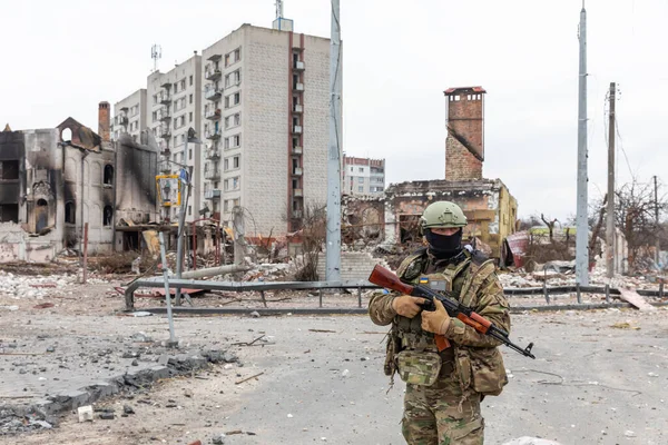 Chernihiv Ukraine Apr Län 2022 Krig Ukraina Förstörda Hus Tjernihiv — Stockfoto