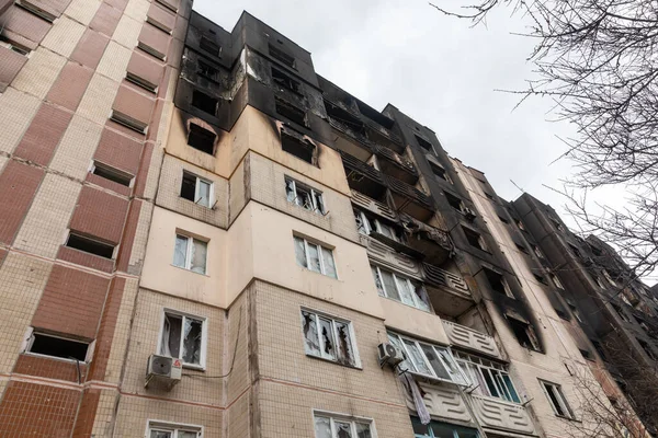 Irpin Ukraine Nisan 2022 Rus Işgalcilerin Saldırısı Sonucu Irpin Sokaklarında — Stok fotoğraf