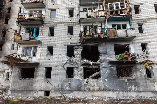 Chernihiv Reg Ukraine Apr 2022 Russia War Ukraine Completely Destroyed — ストック写真