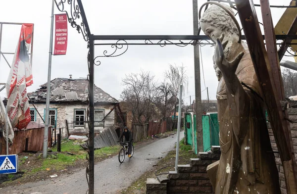 Gorenka Ukraine Apr 2022 Completely Destroyed Church Village Gorenka Result — Stock Photo, Image