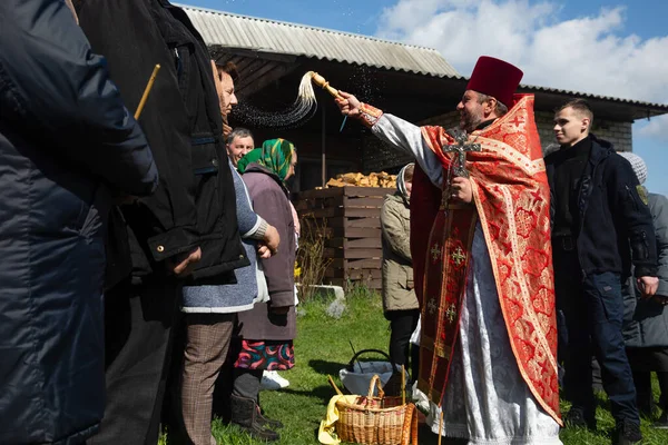 Gorenka Kyiv Reg Ukraine Apr 2022 People Attend Orthodox Easter — ストック写真