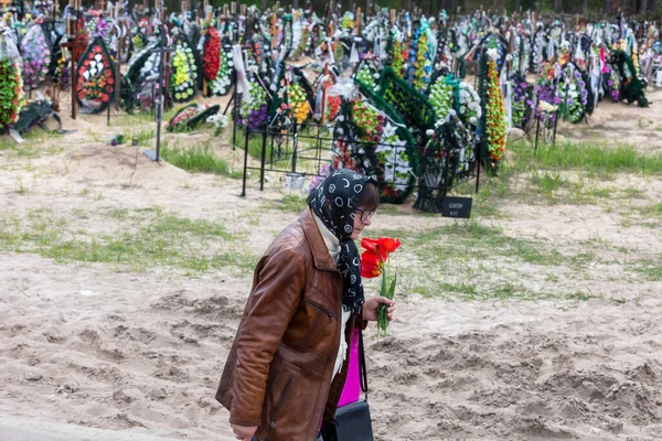 Irpin Ukraine Mai 2022 Eine Große Anzahl Frischer Gräber Auf — Stockfoto