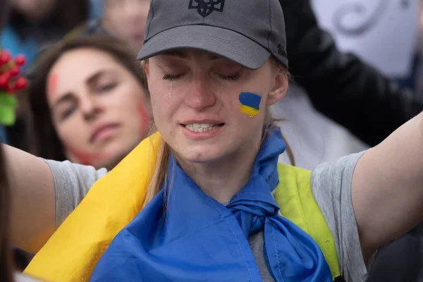 Kyiv Ukraine May 2022 Wifes Mothers Kids Ukrainian Soldiers Members — 图库照片