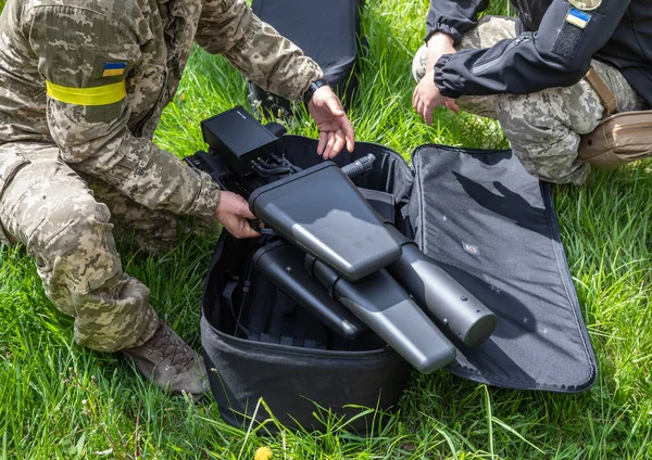 Kyiv Ukraine Maio 2022 Rifle Drone Comprado Com Fundos Arrecadados — Fotografia de Stock