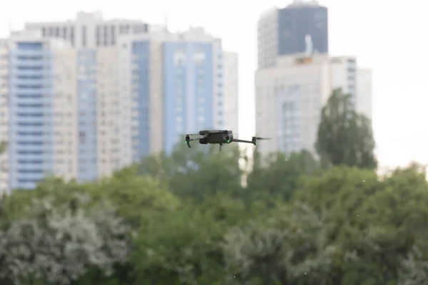 Quiiv Ucrânia Maio 2022 Drone Céu Kiev Durante Teste Rifle — Fotografia de Stock