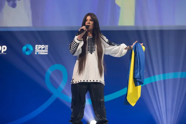 Rotterdam Nederlandene Kan 2022 Ruslana Lyzhychko Berømte Ukrainske Sanger Eurovision - Stock-foto