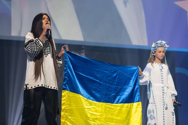 Rotterdam Hollandia 2022 Május Ruslana Lyzhychko Híres Ukrán Énekes Eurovíziós — Stock Fotó