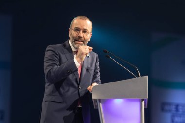 ROTTERDAM, NETHERLANDS - 31 Mayıs 2022: Manfred Weber EPP Başkanı seçildi. Avrupa Halk Partisi Kongresi Manfred Weber 'i EPP Başkanı olarak seçti. Donald Tusk 'ın yerine geçti..