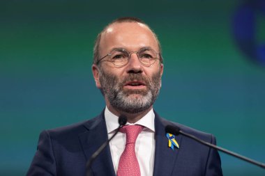 ROTTERDAM, NETHERLANDS - 31 Mayıs 2022: Manfred Weber EPP Başkanı seçildi. Avrupa Halk Partisi Kongresi Manfred Weber 'i EPP Başkanı olarak seçti. Donald Tusk 'ın yerine geçti..