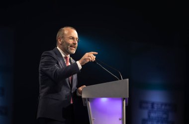 ROTTERDAM, NETHERLANDS - 31 Mayıs 2022: Manfred Weber EPP Başkanı seçildi. Avrupa Halk Partisi Kongresi Manfred Weber 'i EPP Başkanı olarak seçti. Donald Tusk 'ın yerine geçti..