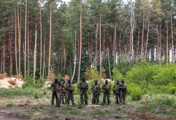 Kyiv Ukraine Jun 2022 Війна Україні Бойова Підготовка Членів Територіальної — стокове фото