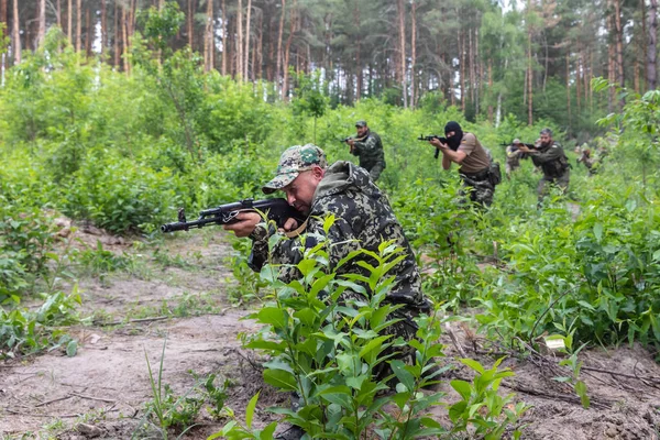 Kyiv Ukraine Juin 2022 Guerre Ukraine Entraînement Combat Des Membres — Photo