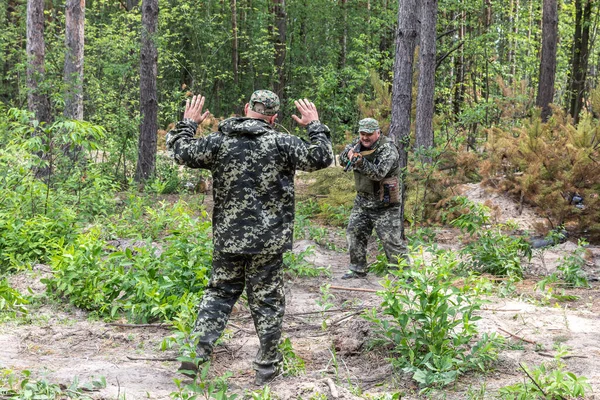 Киев Украина Июнь 2022 Война Украине Боевая Подготовка Членов Территориальной — стоковое фото