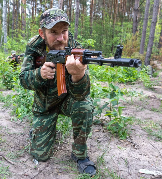Quiv Ucrânia Junho 2022 Guerra Ucrânia Treinamento Combate Dos Membros — Fotografia de Stock