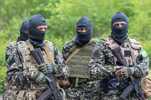 Bucha Ukraine Junt 2022 Członkowie Jednostki Obrony Terytorialnej Bucha Siły — Zdjęcie stockowe
