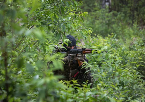 Bucha Ukraine Juni 2022 Medlemmar Buchas Territoriella Försvarsenhet Stödstyrka Till — Stockfoto