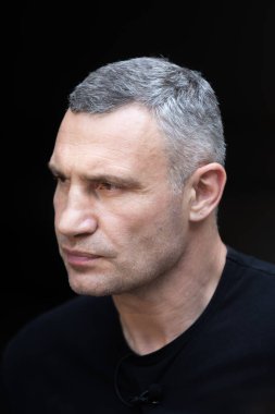 KYIV, UKRAINE - Temmuz. 06, 2022: Vitali Klitschko Ukraynalı bir politikacı ve eski profesyonel boksör. Kyiv belediye başkanı ve Kyiv Şehir İdaresi başkanı.